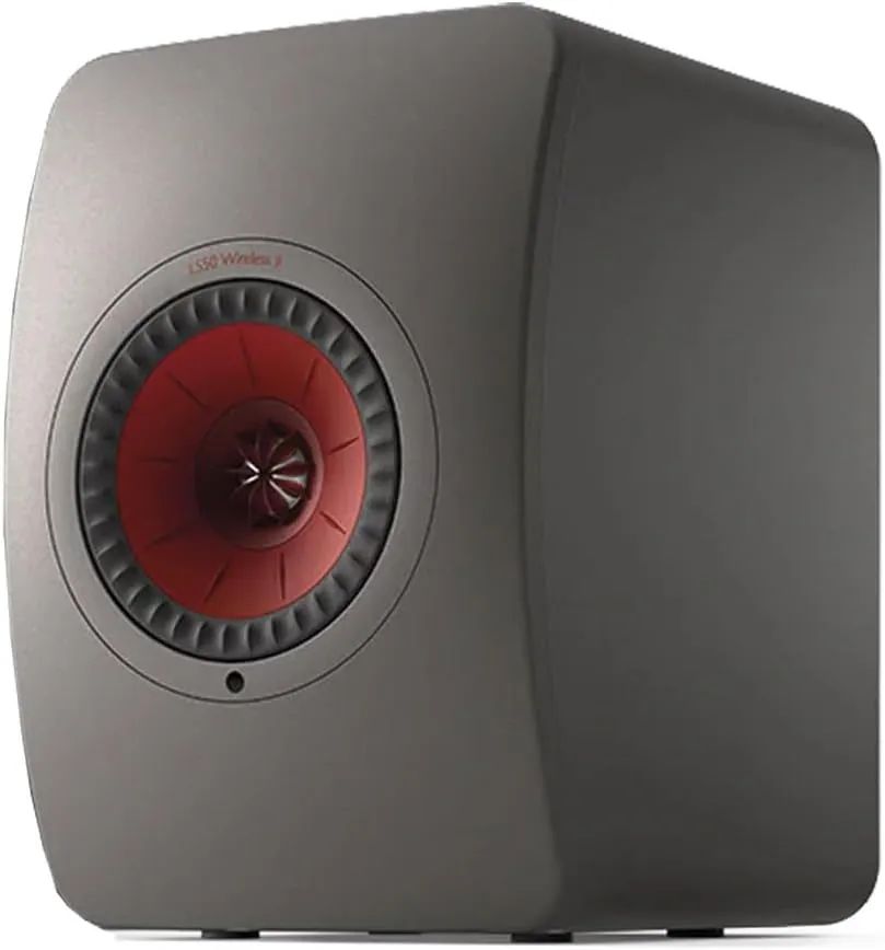 KEF LS50 Wireless II Powered Bookshelf Speakers - Pair (Titanium Grey)