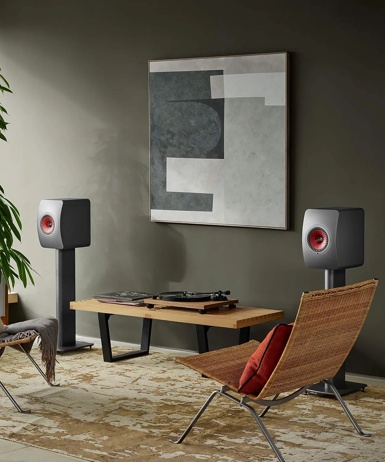 KEF LS50 Wireless II Powered Bookshelf Speakers - Pair (Titanium Grey)