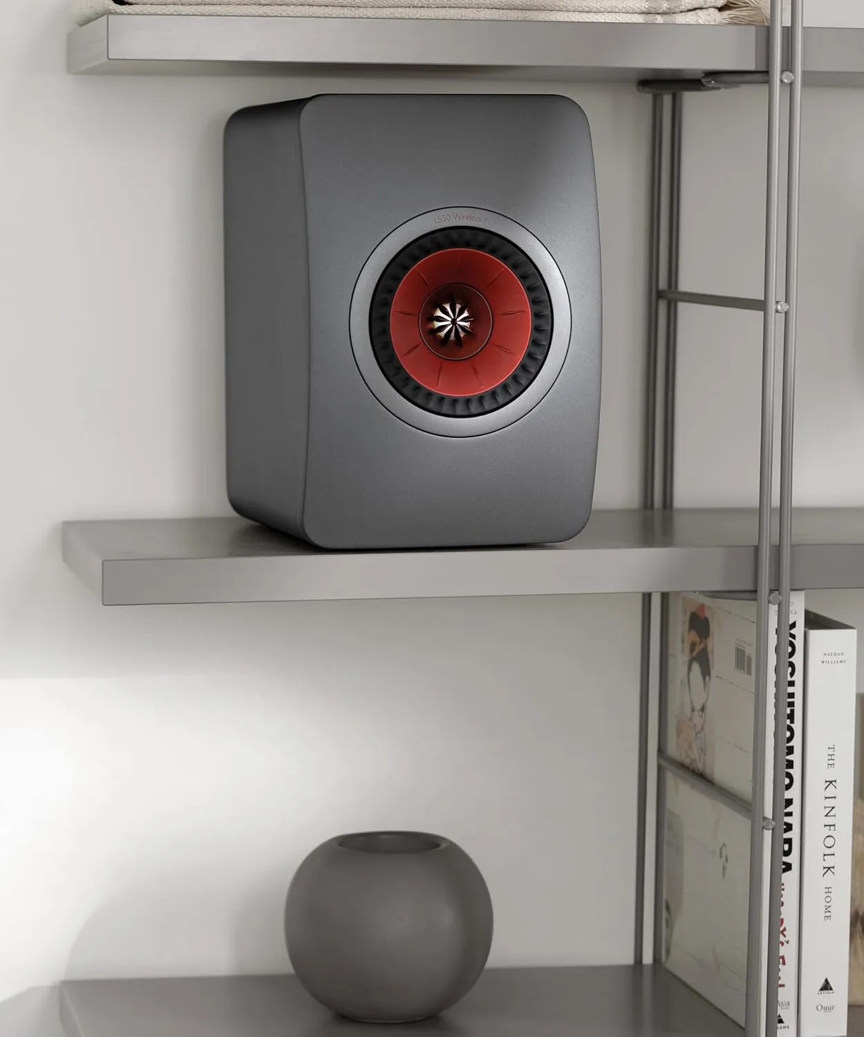 KEF LS50 Wireless II Powered Bookshelf Speakers - Pair (Titanium Grey)