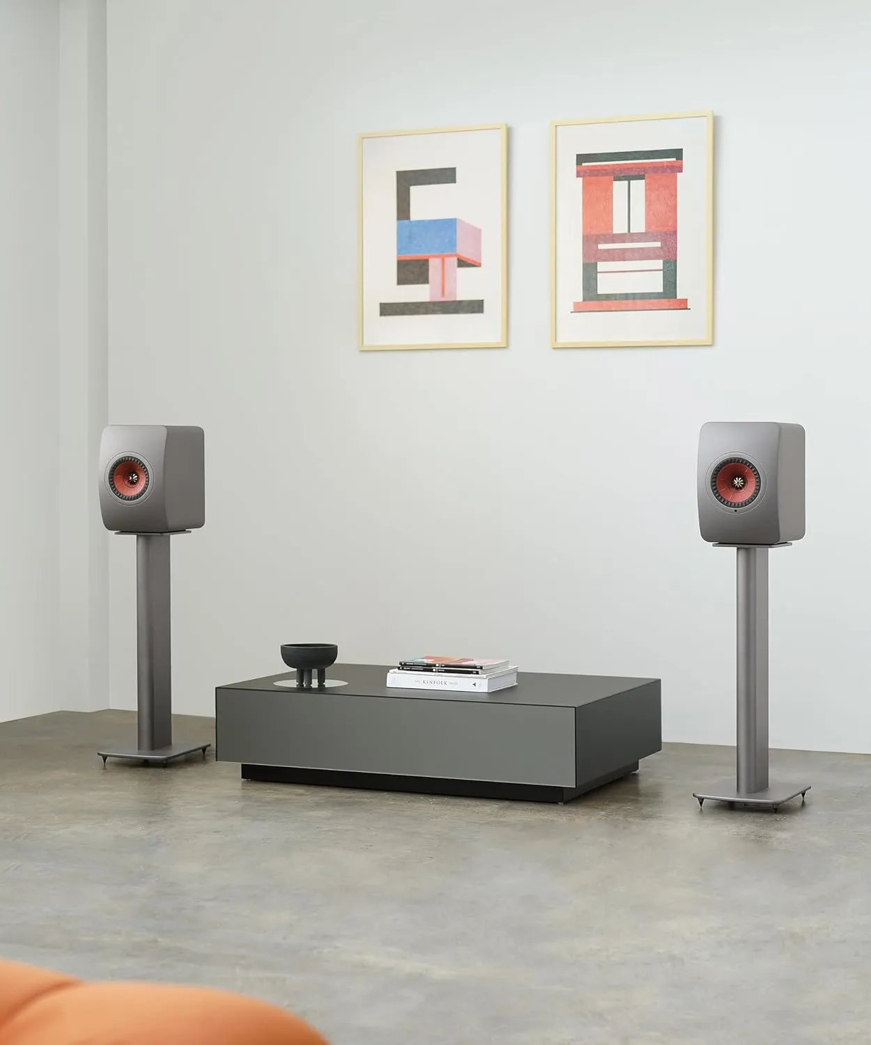 KEF LS50 Wireless II Powered Bookshelf Speakers - Pair (Titanium Grey)