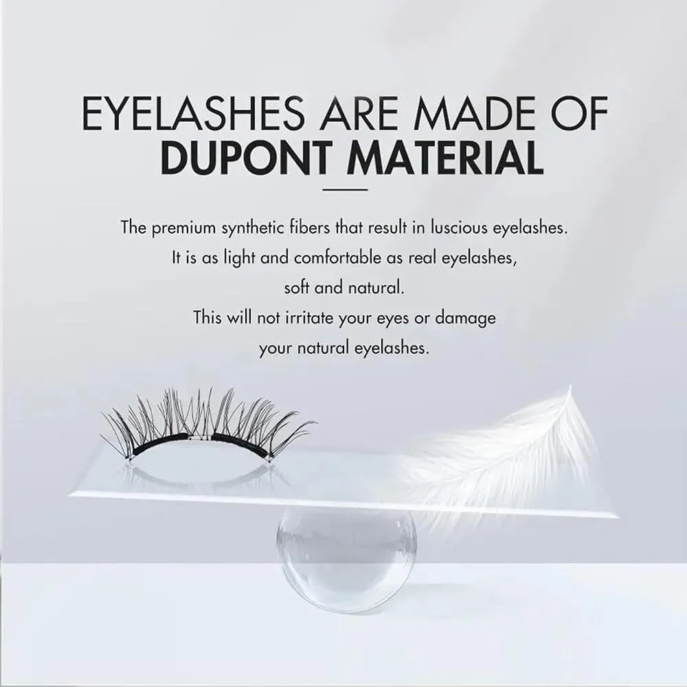 Keneva Magnetic Lashes, Keneva Magnetic Eyelashes with Applicator, No Glue Needed Reusable (Simple)