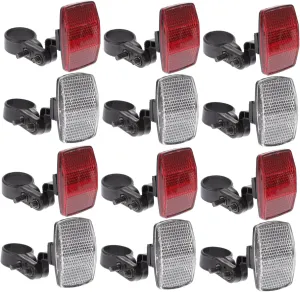 KESYOO 1Set Bicycle Reflectors Includes Front and Rear Reflective Plates for Night Riding Cycle Light Tail Cycle Lamp Accessories for Mountain and Road Bikes