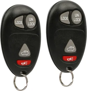 Key Fob Keyless Entry Remote fits Buick Century Regal Rendezvous/Oldsmobile Intrigue/Pontiac Aztek Grand Prix 2001 2002 2003 2004 2005 2006 2007 (L2C0007T), Set of 2