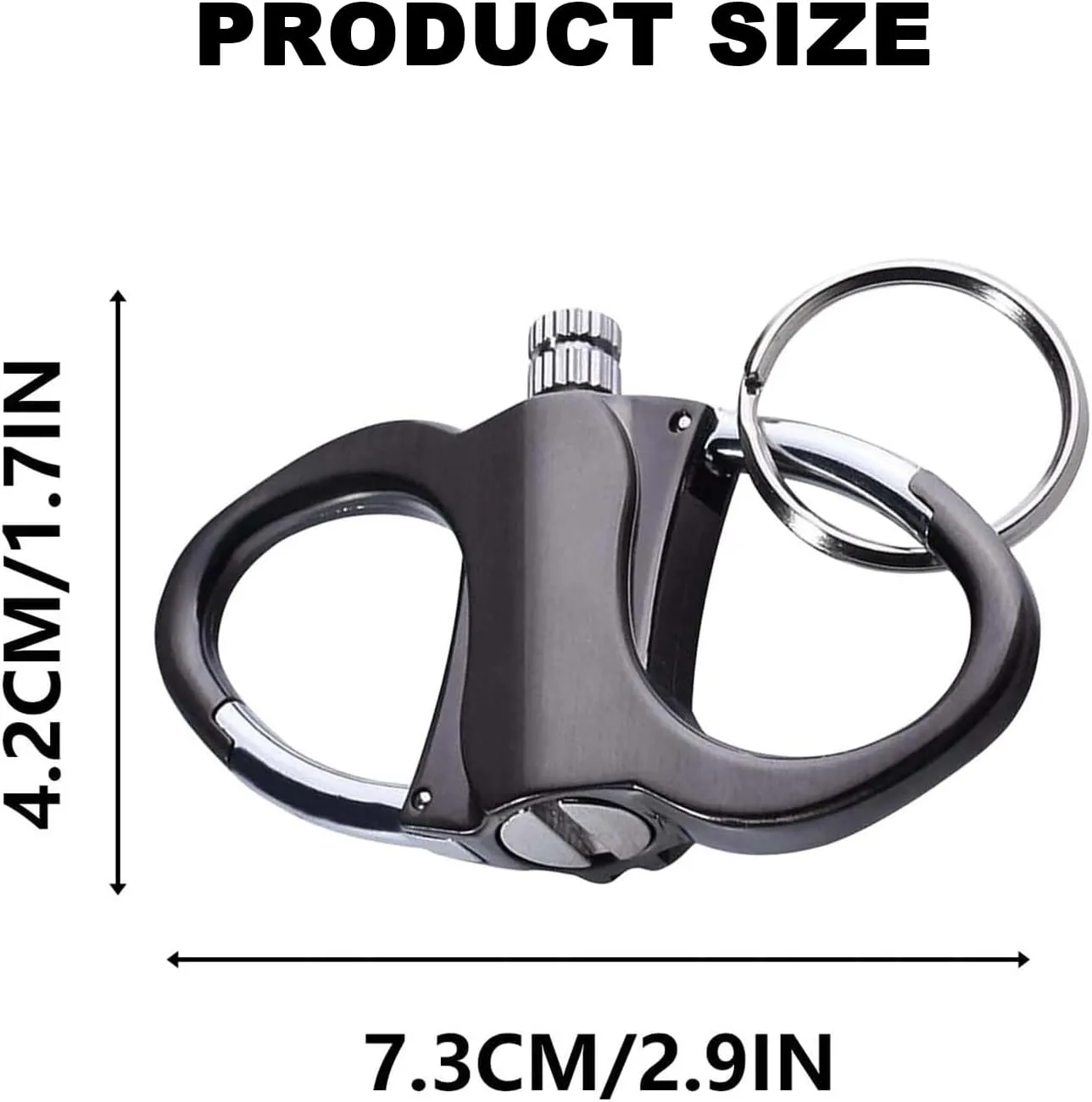 Keychain Lighter, Lighter Key Chain, Metal Match, Fire Starter Key Ring, Reusable Survival Fire Starter Mechanical for Outdoor Emergency Car and Home(Black,3PCS)