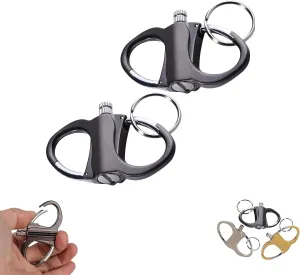 Keychain Lighter，Forever Match Lighter Key Chain，Metal Match Keychains Waterproof Matches，Small and Compact Waterproof Lighters (Black,2pc)