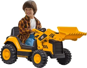 Kid Trax Kids Ride On Toys - 12V CAT Construction Toys for Boys w/Front Loader, Bulldozer, Excavator, Tractor Toy Truck, 2.5-5 mph, Indoor/Outdoor Play, Durable Ride On Car for Kids 3-6, Up to 66lbs