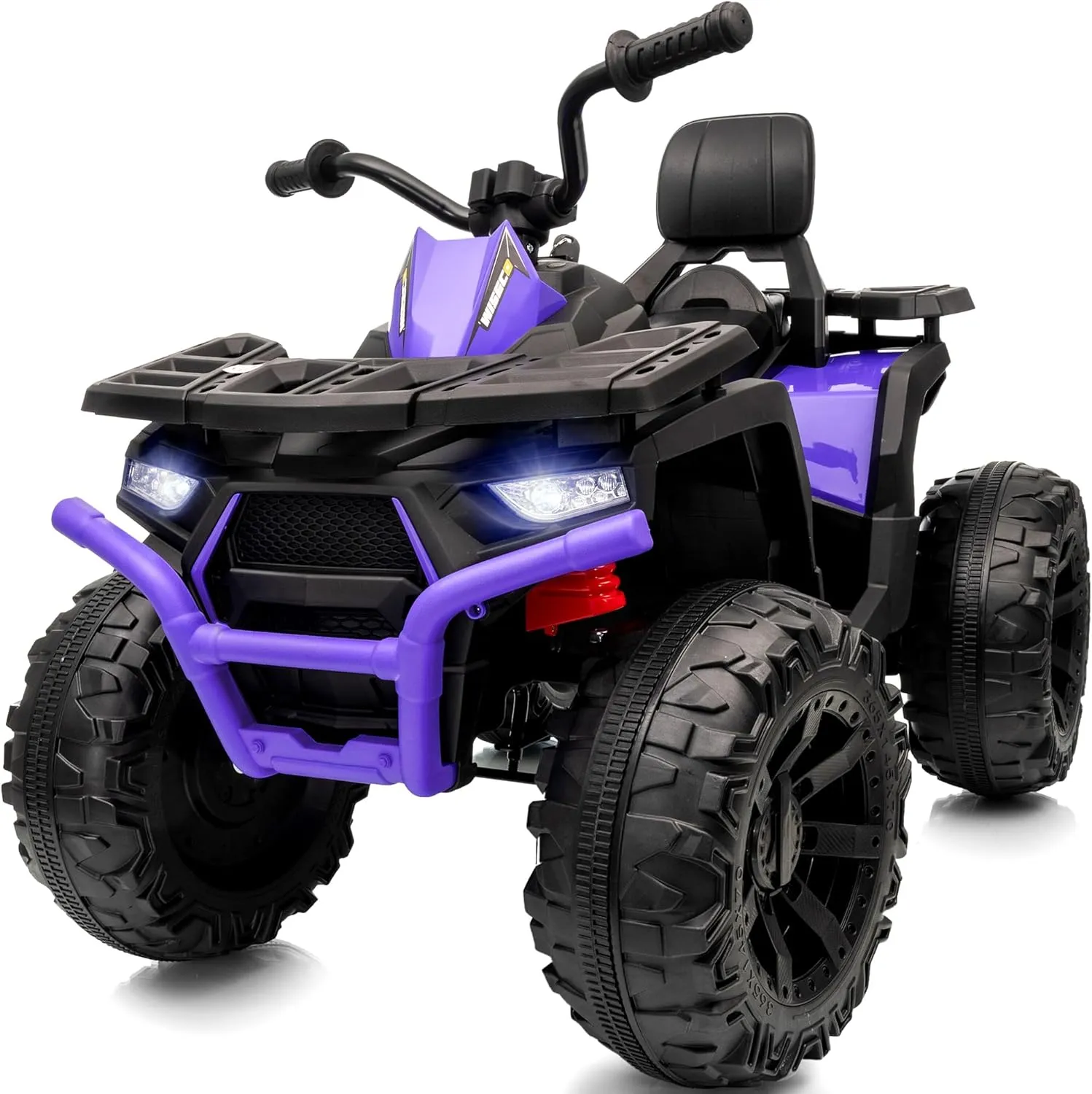 Kids ATV 4 Wheeler, 24V Ride On Toys Car for Big Kids with 400W Motor, 2 Seater - Purple