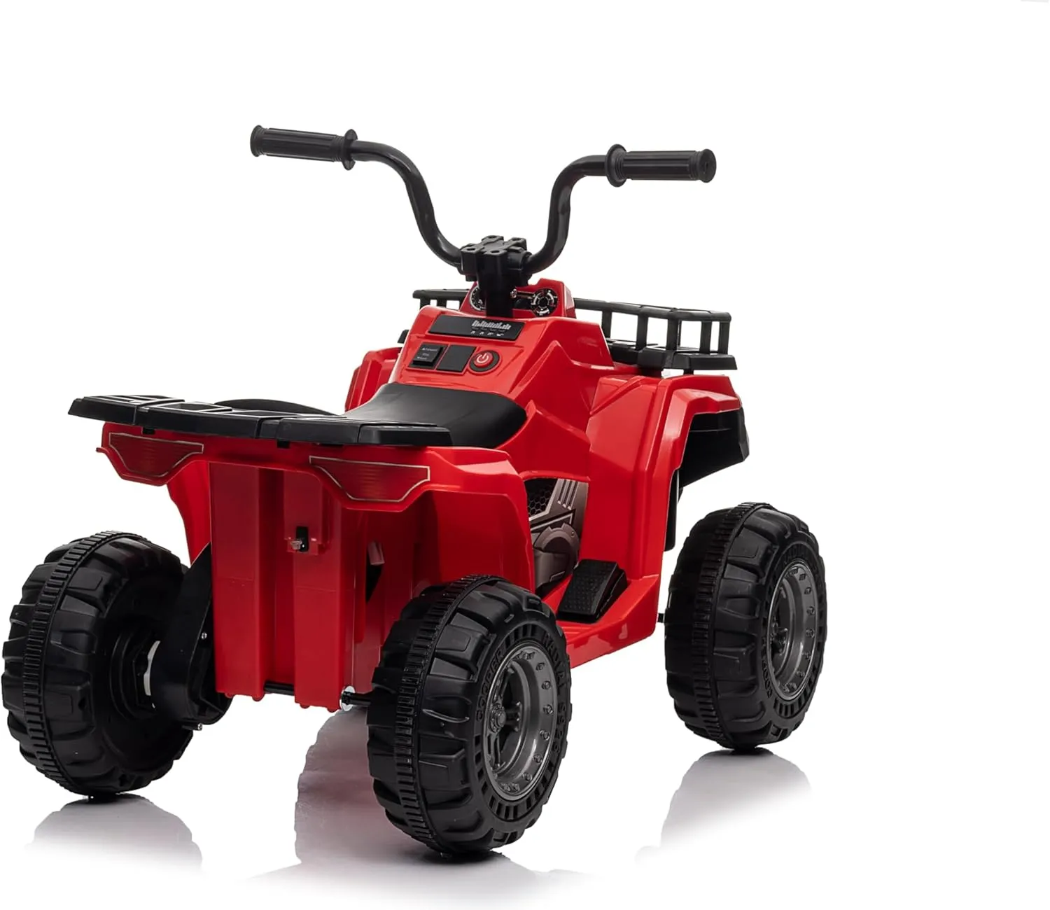 Kids Electric Ride On Car,12V ATV Battery-Powered Toy for Toddlers with LED Lights, Music, High/Low Speed Settings