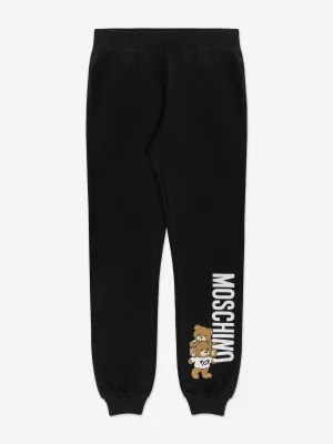 Kids Teddy Bear Logo Joggers in Black