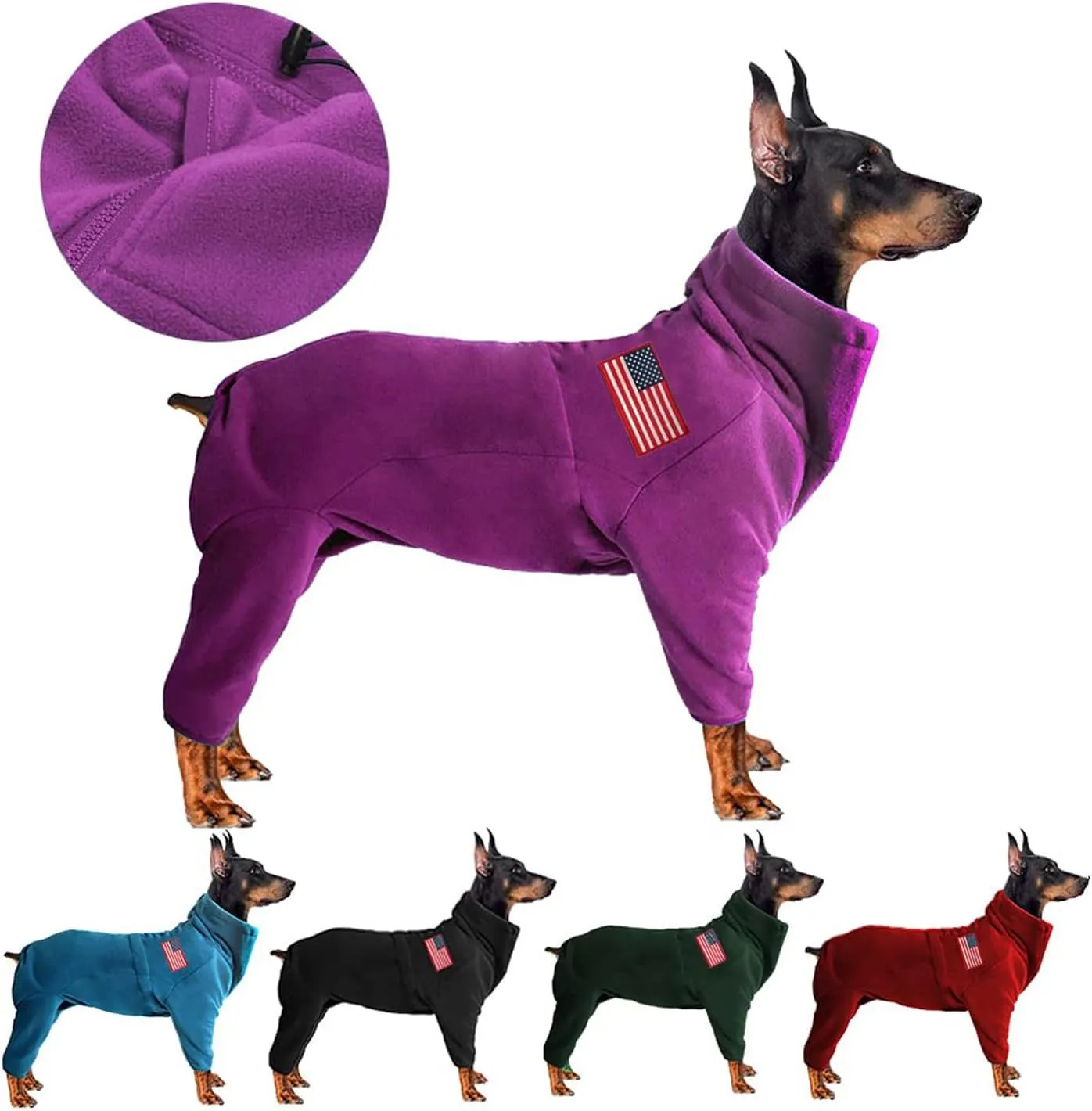 kims cosiart Dog Coat Dog Jackets Polar Fleece Pet Windproof Dog Sweater Pets Apparel Warm Fleece Padded Winter Dogs Coats Puppy Small Medium Large Dog Clothes for Dog Purple M
