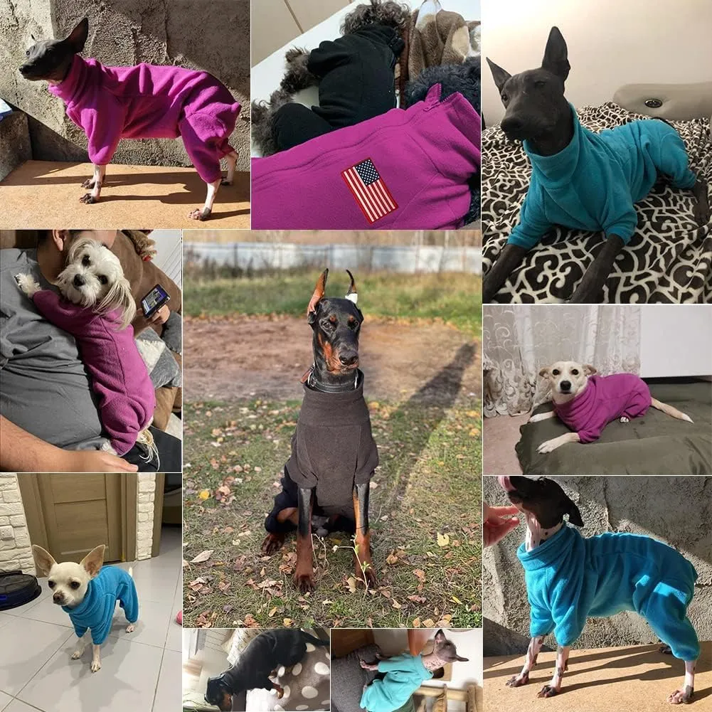 kims cosiart Dog Coat Dog Jackets Polar Fleece Pet Windproof Dog Sweater Pets Apparel Warm Fleece Padded Winter Dogs Coats Puppy Small Medium Large Dog Clothes for Dog Purple M