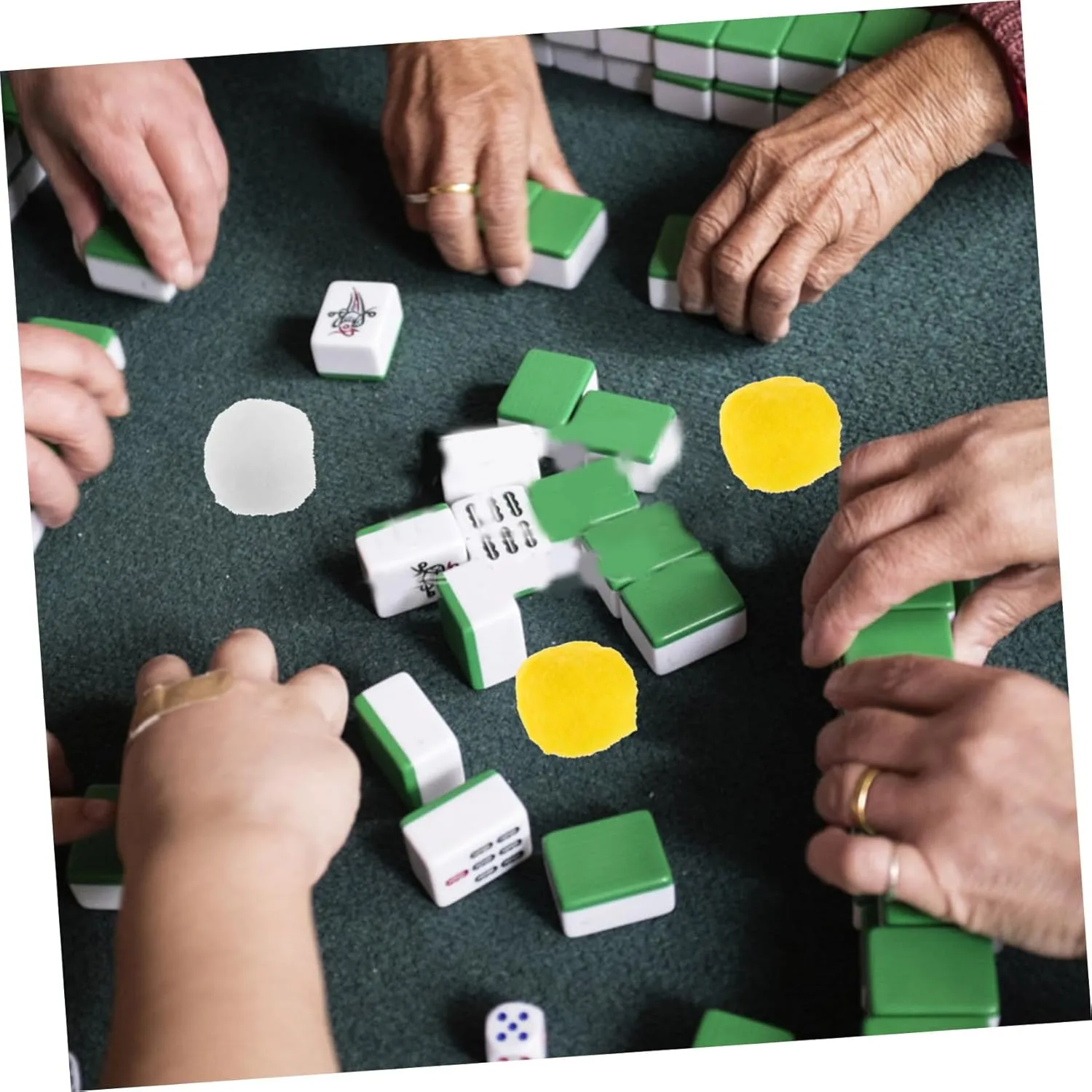 Kisangel Cleaning Ball Mahjong Tiles Accessory Table Large Only with Mahjong Machine Dust Catcher Mahjong