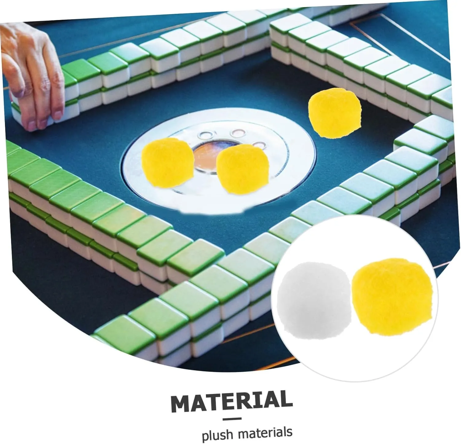 Kisangel Cleaning Ball Mahjong Tiles Accessory Table Large Only with Mahjong Machine Dust Catcher Mahjong