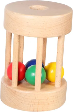 Kisangel Wooden Shaking Drum Early Educational Musical Instrument for Brain Development and Fun Safe Natural for Learning