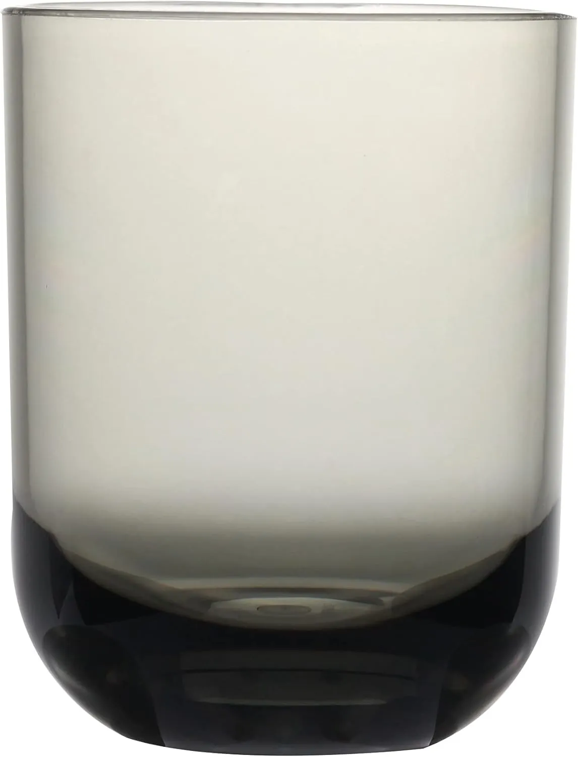 KLIFA- WASCO- 13 ounce, Set of 6, Acrylic Tumbler Drinking Glasses, BPA-Free, Plastic Drinkware, Dishwasher Safe Cups, Gray-Black
