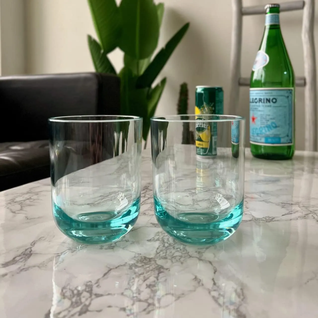 KLIFA- WASCO- 13 ounce, Set of 6, Acrylic Tumbler Drinking Glasses, BPA-Free, Plastic Drinkware, Dishwasher Safe Cups, Teal