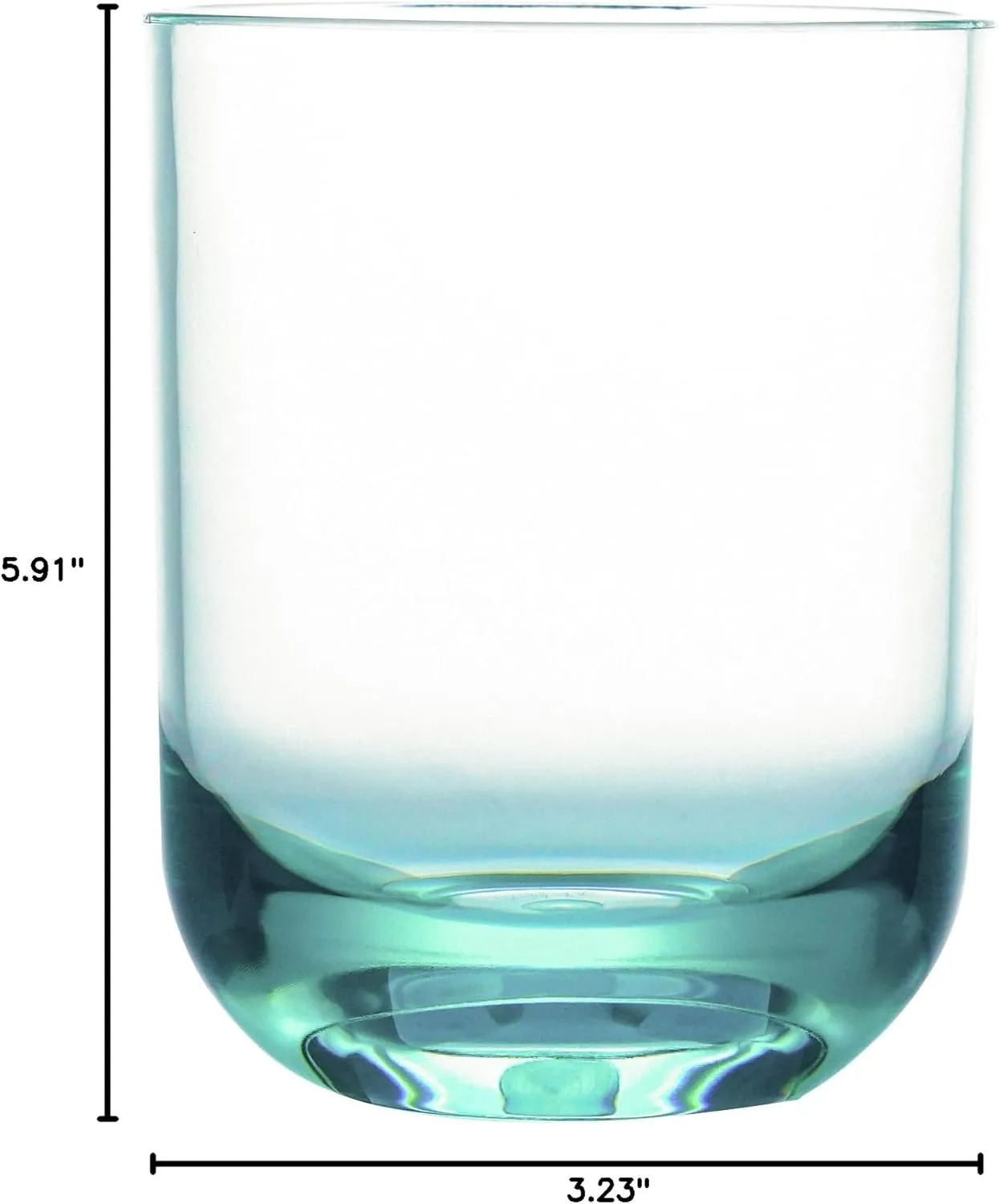KLIFA- WASCO- 13 ounce, Set of 6, Acrylic Tumbler Drinking Glasses, BPA-Free, Plastic Drinkware, Dishwasher Safe Cups, Teal