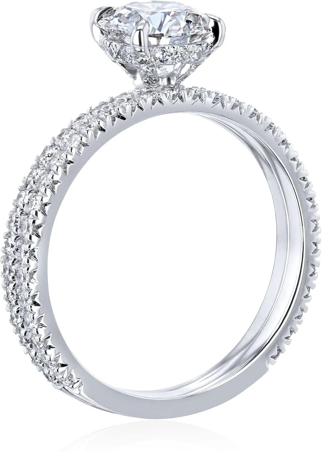 Kobelli 1.50 Carat IGI Round Lab Grown Diamond Wrap Basket Bridal Set