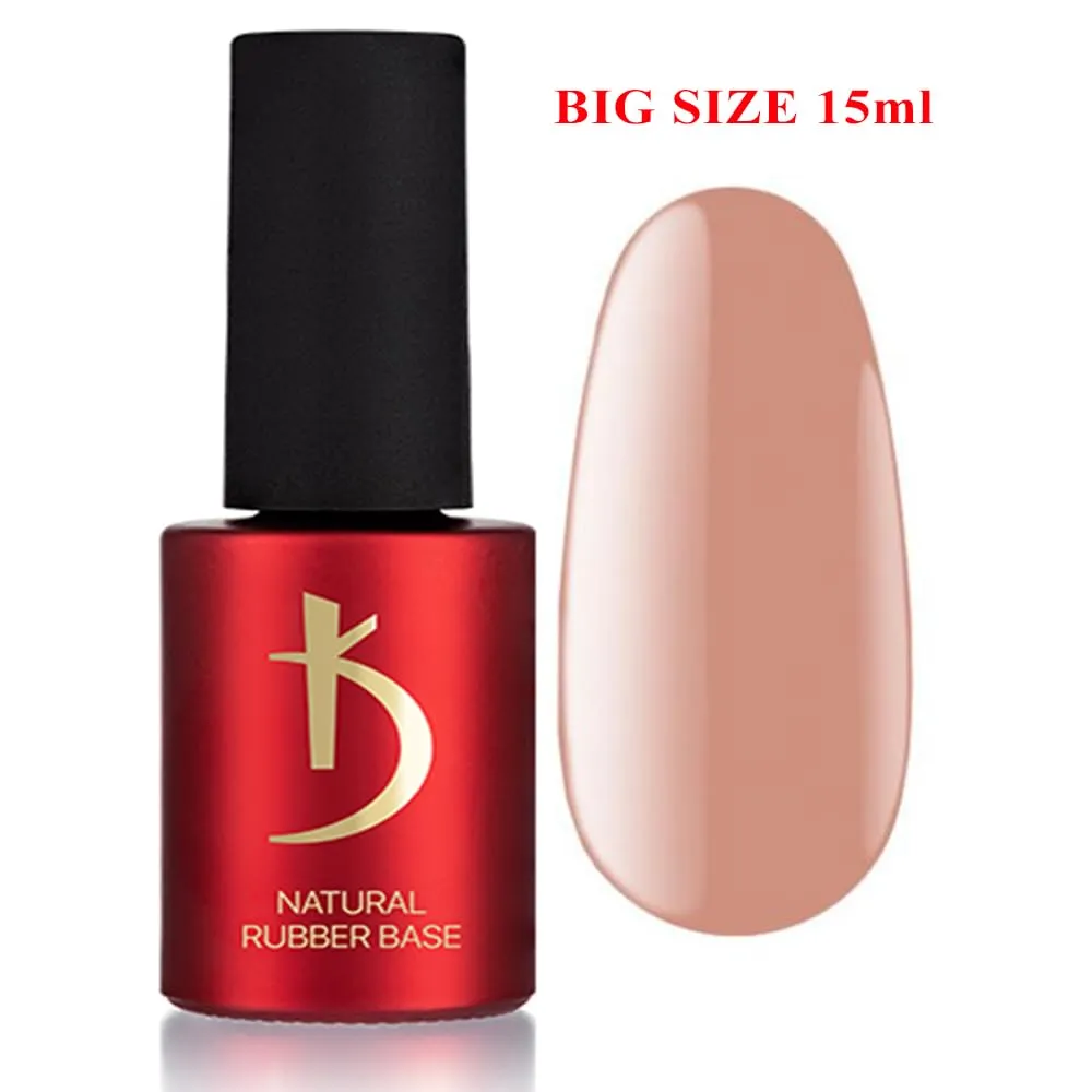 Kodi Professional Natural Rubber Base 12ml. (0.42 fl oz) Camouflage/Color, Pink, Beige, Rose, Ivory Gel LED/UV Nail Coat Soak Off Original   Gift Nail File (Rubber Base DARK BEIGE 15ml.)