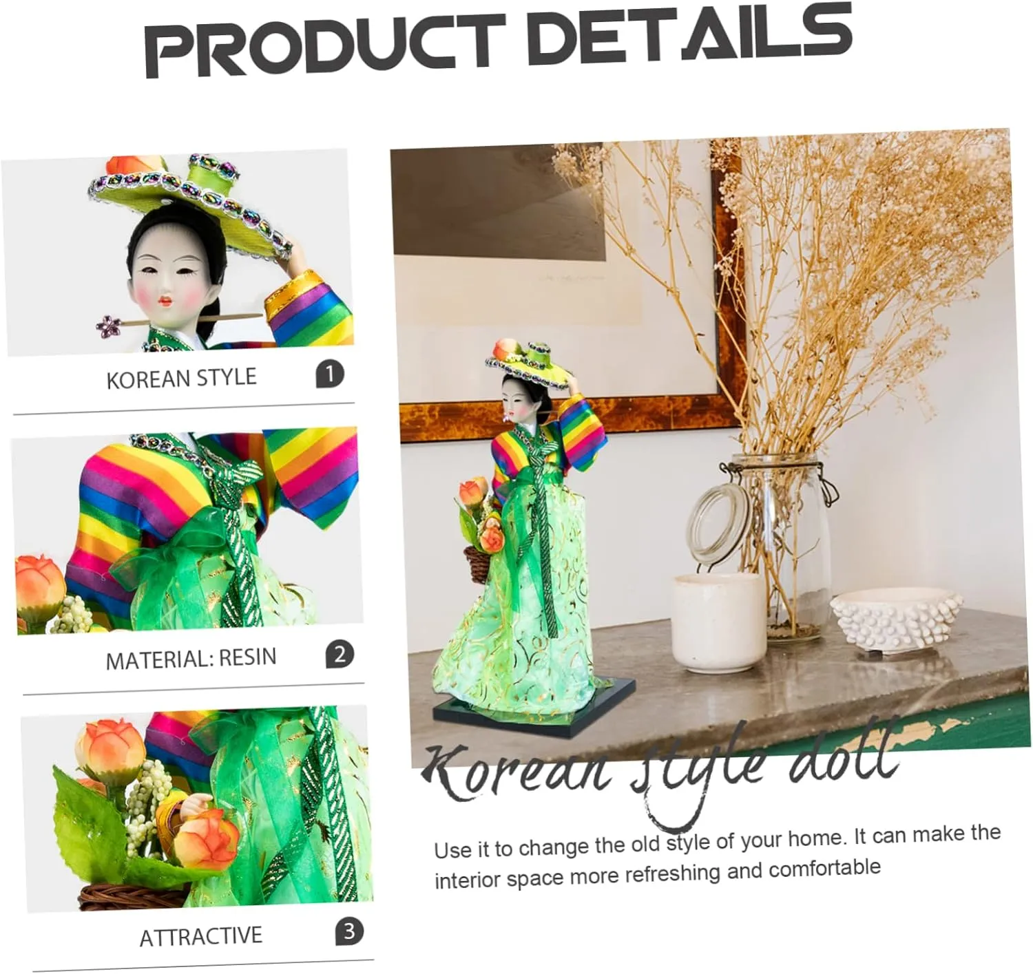 Korean Doll Japanese Geisha Doll Wedding Korean Collectible Dolls Korean Traditional Doll Korean Style Japanese Doll Decoration - Style Person Little Girl South Korea Foam