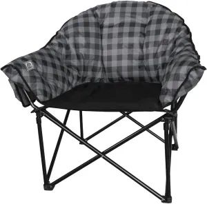 Kuma Outdoor Gear Lazy Bear Chair with Carry Bag, Ultimate Portable Luxury Outdoor Chair for Camping, Glamping, Sports & Outdoor Adventures (Grey/Black)