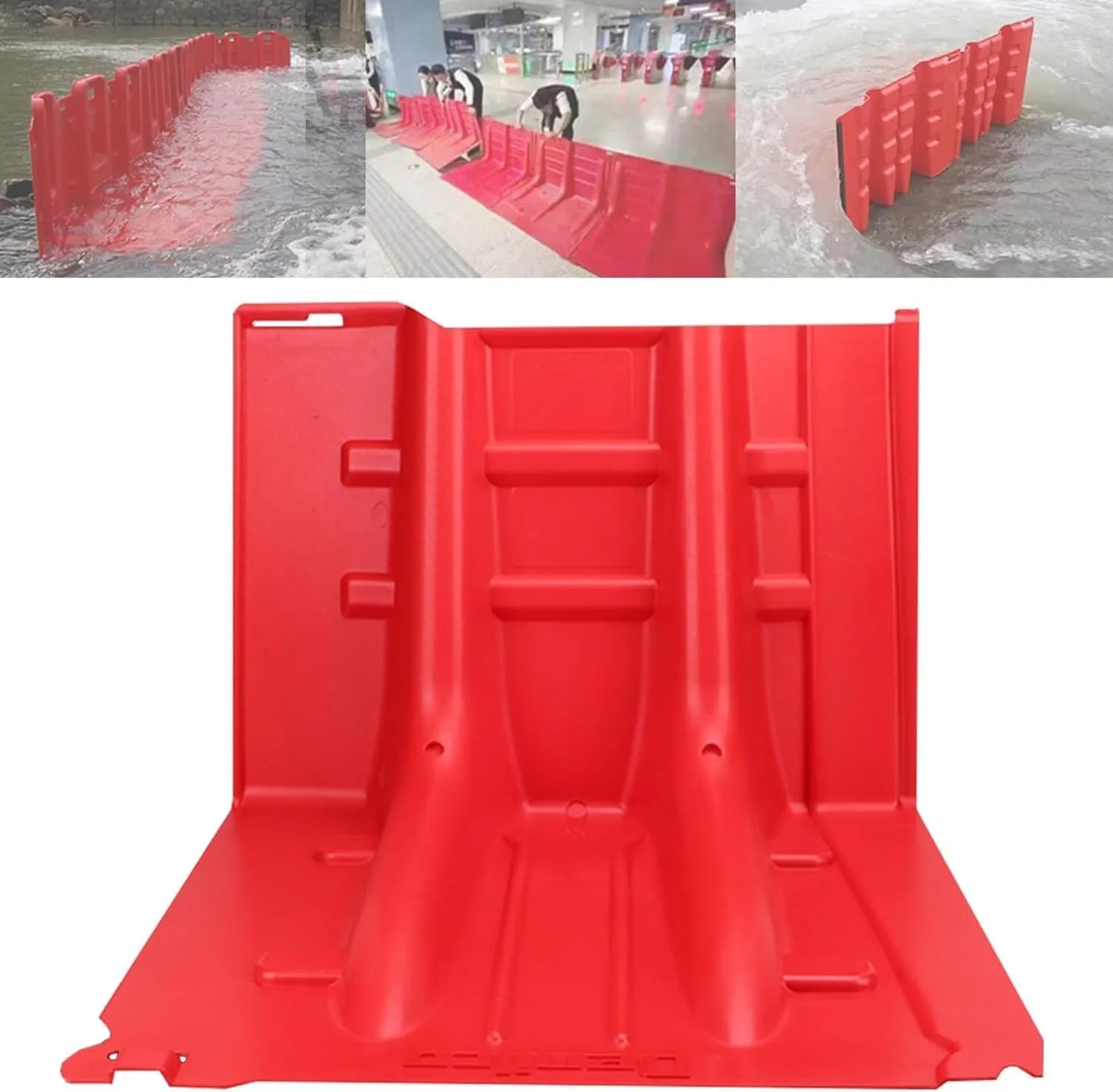 L-Shaped Flood Protection Barrier, ABS Waterproof Panels for Home Exterior, Garages, Warehouses - Sunproof, Lightweight Flood Defense(10pcs)