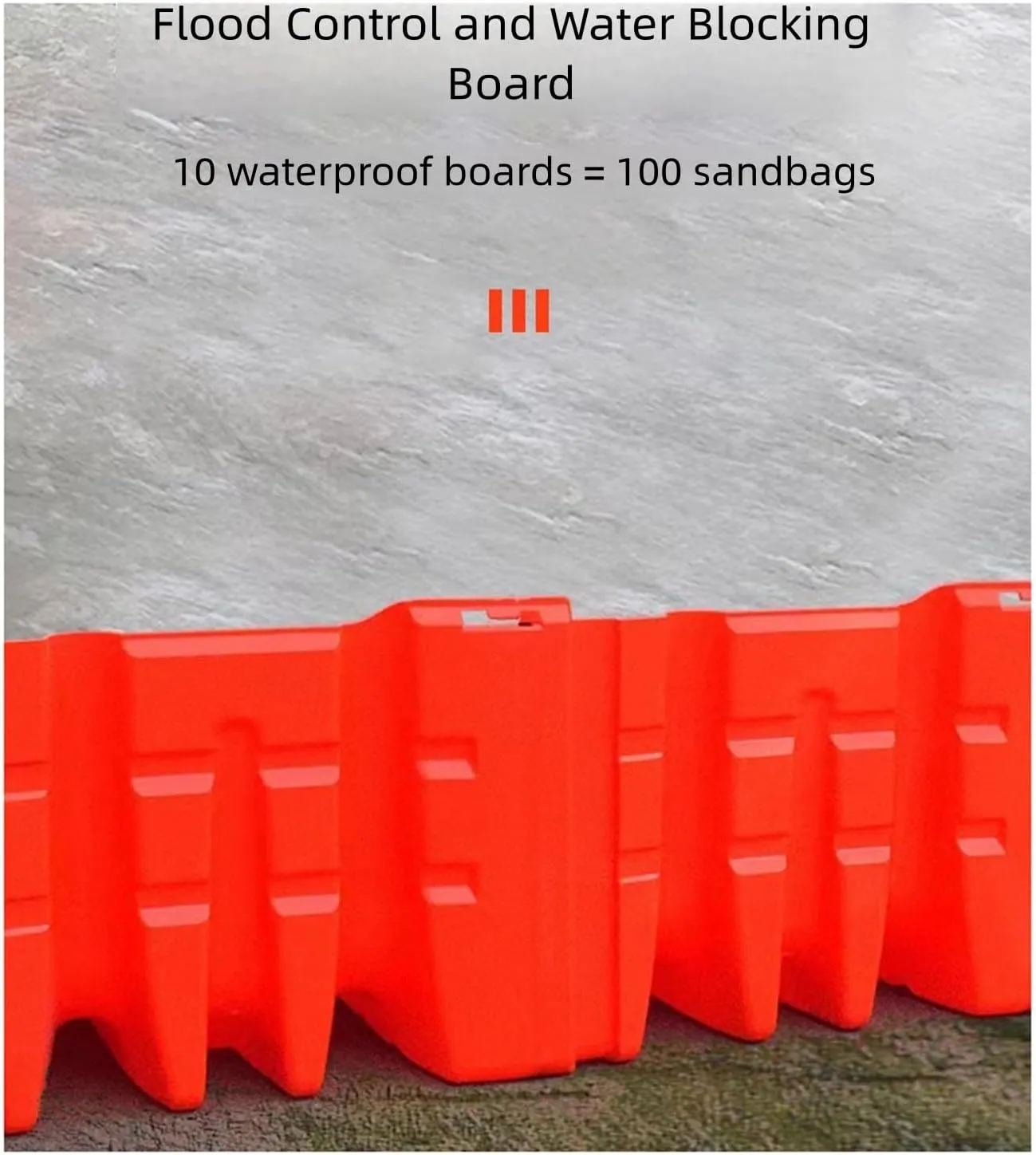 L-Shaped Flood Protection Barrier, ABS Waterproof Panels for Home Exterior, Garages, Warehouses - Sunproof, Lightweight Flood Defense(10pcs)