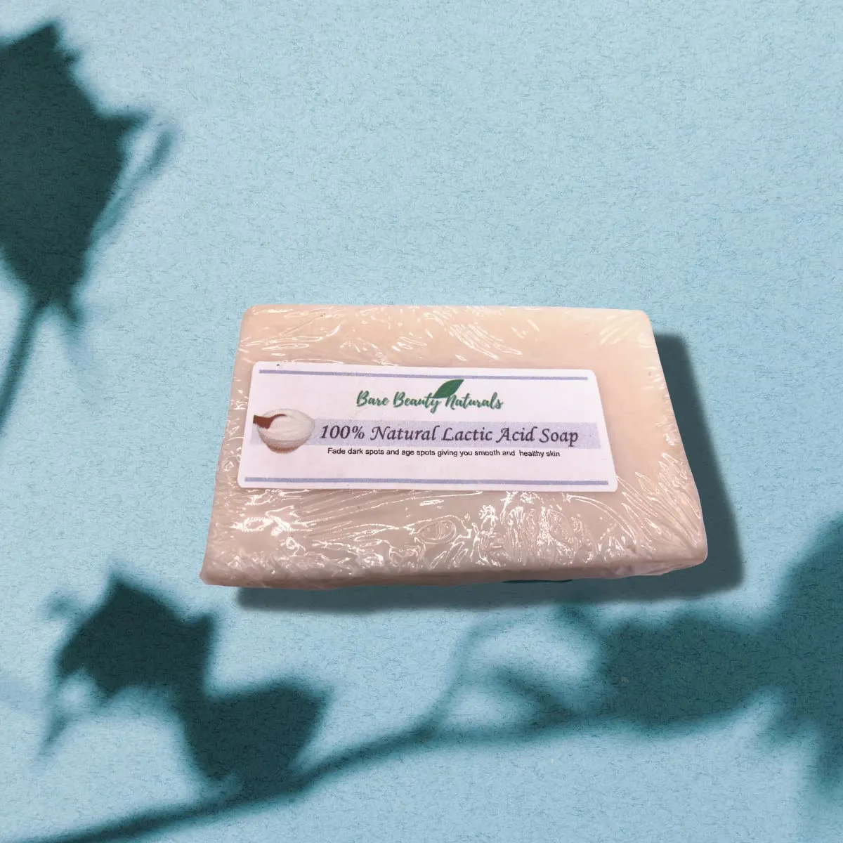 Lactic Acid Exfoliating Soap | 100% Natural | Anti-Aging | Dark Spot Remover | Moisturizing | By Bare Beauty Naturals (super chunky soap cut 7-8.9 oz, Sm Lo-Exfol Muslin)