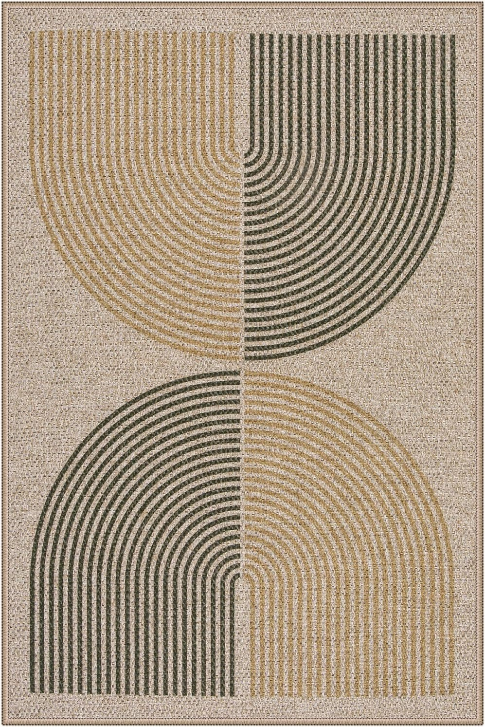 Lahome Rainbow Easy Jute Rug, 2x3 Entryway Rug Indoor Outdoor Front Door Mat, Farmhouse Neutral Non Slip Non Shedding Washable Kitchen Mats for Floor Foyer