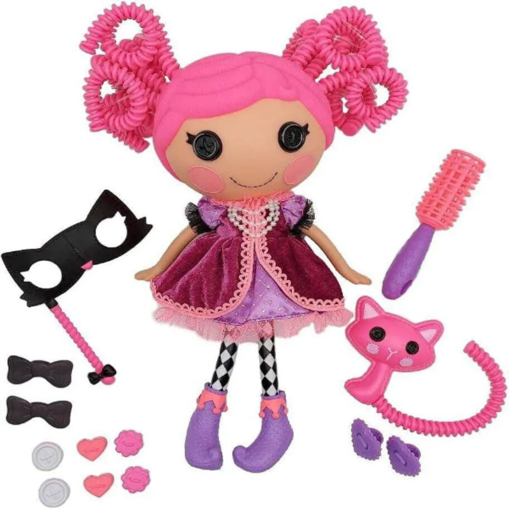 Lalaloopsy Silly Hair Doll Confetti Carnivale 13" Pink Cat Masquerade Ball