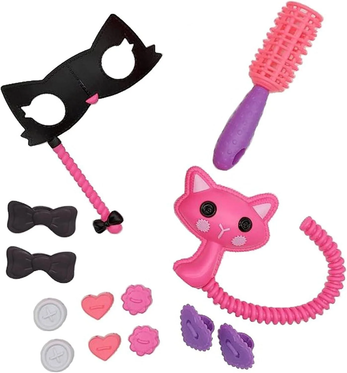 Lalaloopsy Silly Hair Doll Confetti Carnivale 13" Pink Cat Masquerade Ball