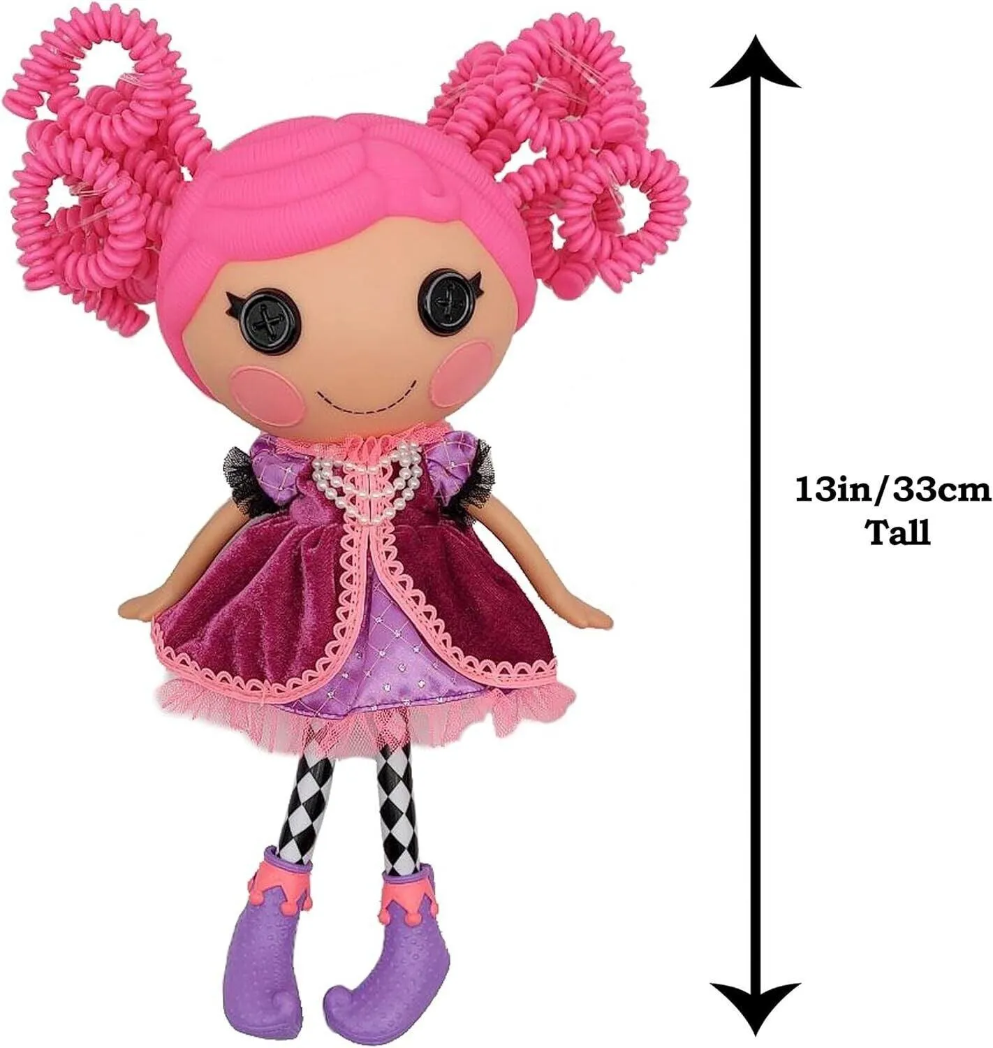 Lalaloopsy Silly Hair Doll Confetti Carnivale 13" Pink Cat Masquerade Ball