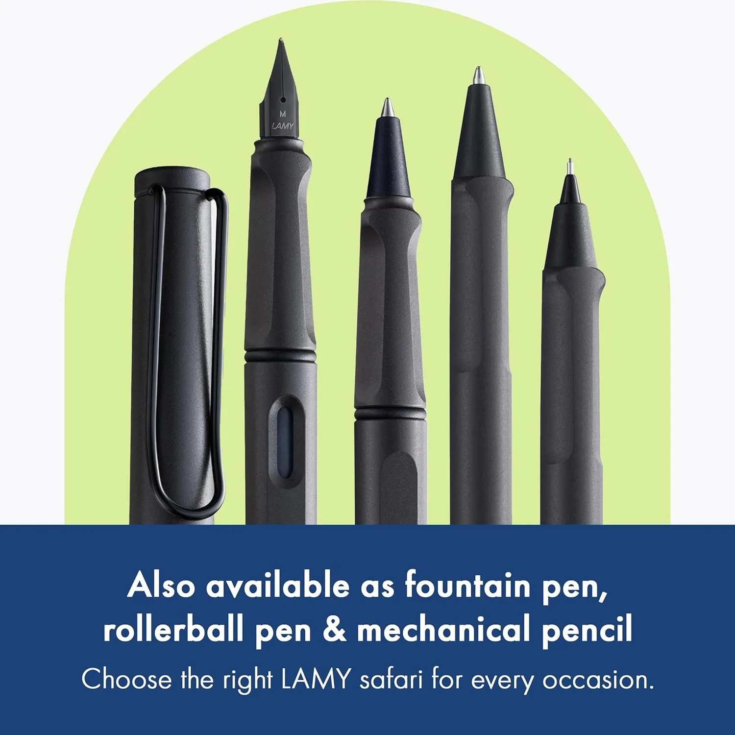 Lamy safari umbra - Ballpoint Pen with ergonomic grip & line width M - for pleasant long writing - made of robust ASA plastic – including large capacity refill M 16 in black