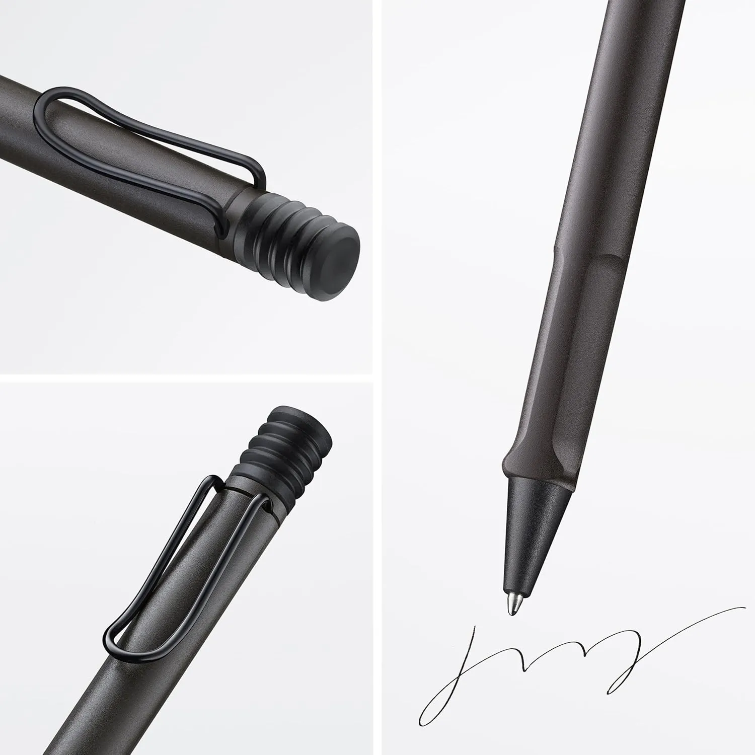 Lamy safari umbra - Ballpoint Pen with ergonomic grip & line width M - for pleasant long writing - made of robust ASA plastic – including large capacity refill M 16 in black
