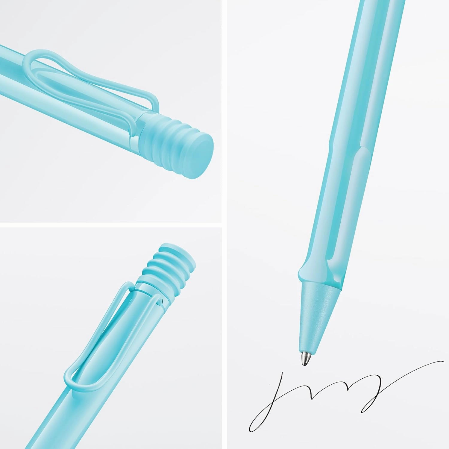 Lamy safari aquasky - Ballpoint Pen with ergonomic grip & line width M - for pleasant long writing - made of robust ASA plastic – including large capacity refill M 16 in black