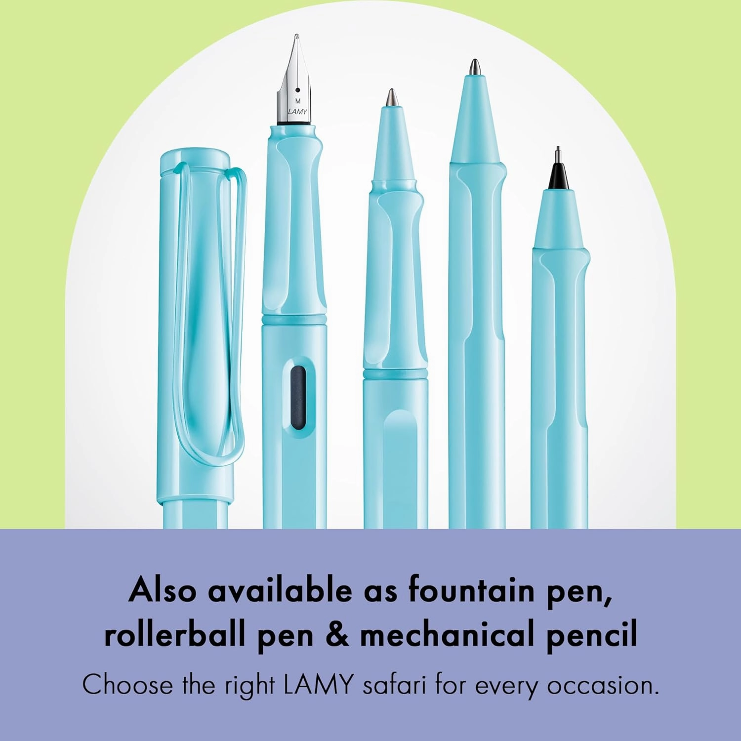 Lamy safari aquasky - Ballpoint Pen with ergonomic grip & line width M - for pleasant long writing - made of robust ASA plastic – including large capacity refill M 16 in black