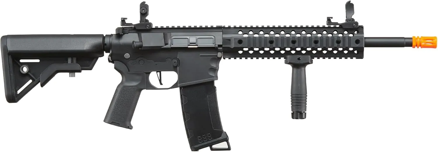 Lancer Tactical Gen 3 10" M4 Evo RIS Nylon Polymer Airsoft AEG Gun with Programmable Fast Trigger & Mosfet