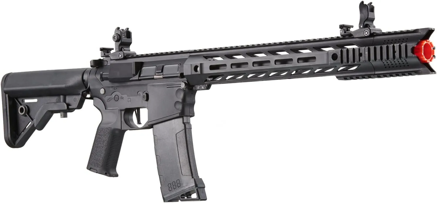 Lancer Tactical Gen 3 Airsoft Rifle Interceptor SPR M4 Nylon Polymer Airsoft AEG Gun with Programmable Fast Trigger & Mosfet