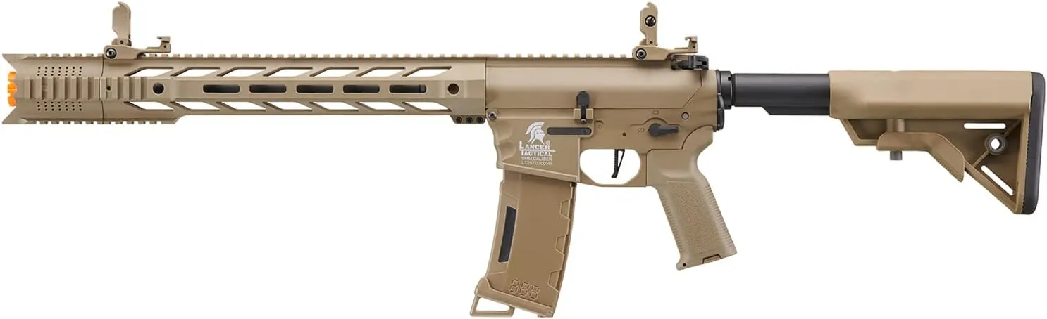 Lancer Tactical Gen 3 SPR Interceptor M4 Airsoft with Programmable Mosfet/ETU-Electric Full/Semi-Auto AEG Rifle (Lipo Battery & Charger Included)