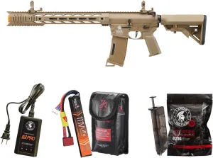 Lancer Tactical Gen 3 SPR Interceptor M4 Airsoft with Programmable Mosfet/ETU-Electric Full/Semi-Auto AEG Rifle (Lipo Battery & Charger Included)