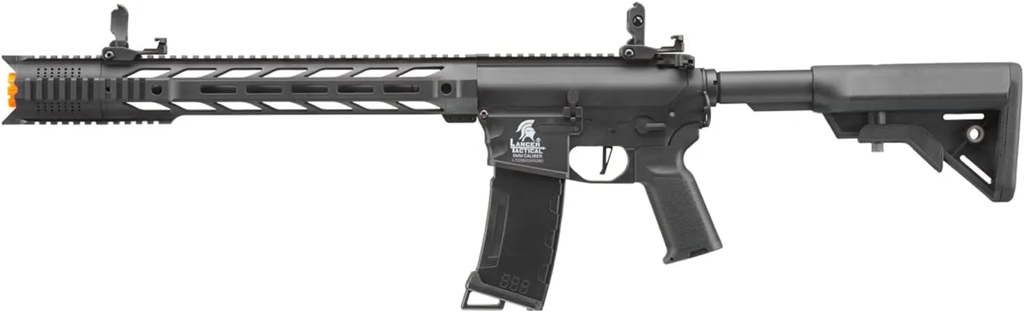 Lancer Tactical Gen 3 SPR Interceptor M4 Airsoft with Programmable Mosfet/ETU-Electric Full/Semi-Auto AEG Rifle (Lipo Battery & Charger Included)