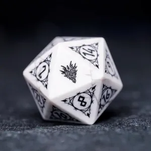 LANGWEI D20,DND Dice Set, Pretty Natural White Turquoise Polyhedral Dice with Dragon Pattern, Role Playing Dice for TRPG Table Games Dungeons and Dragons Games,Creative Gifts