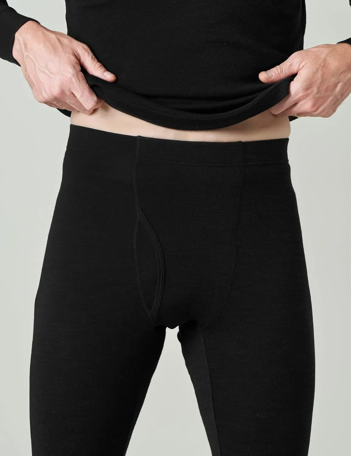 LAPASA Men's 100% Merino Wool Base Layer Set Lightweight Midweight Thermal Underwear Activewear Long John Top Bottom M31/M126