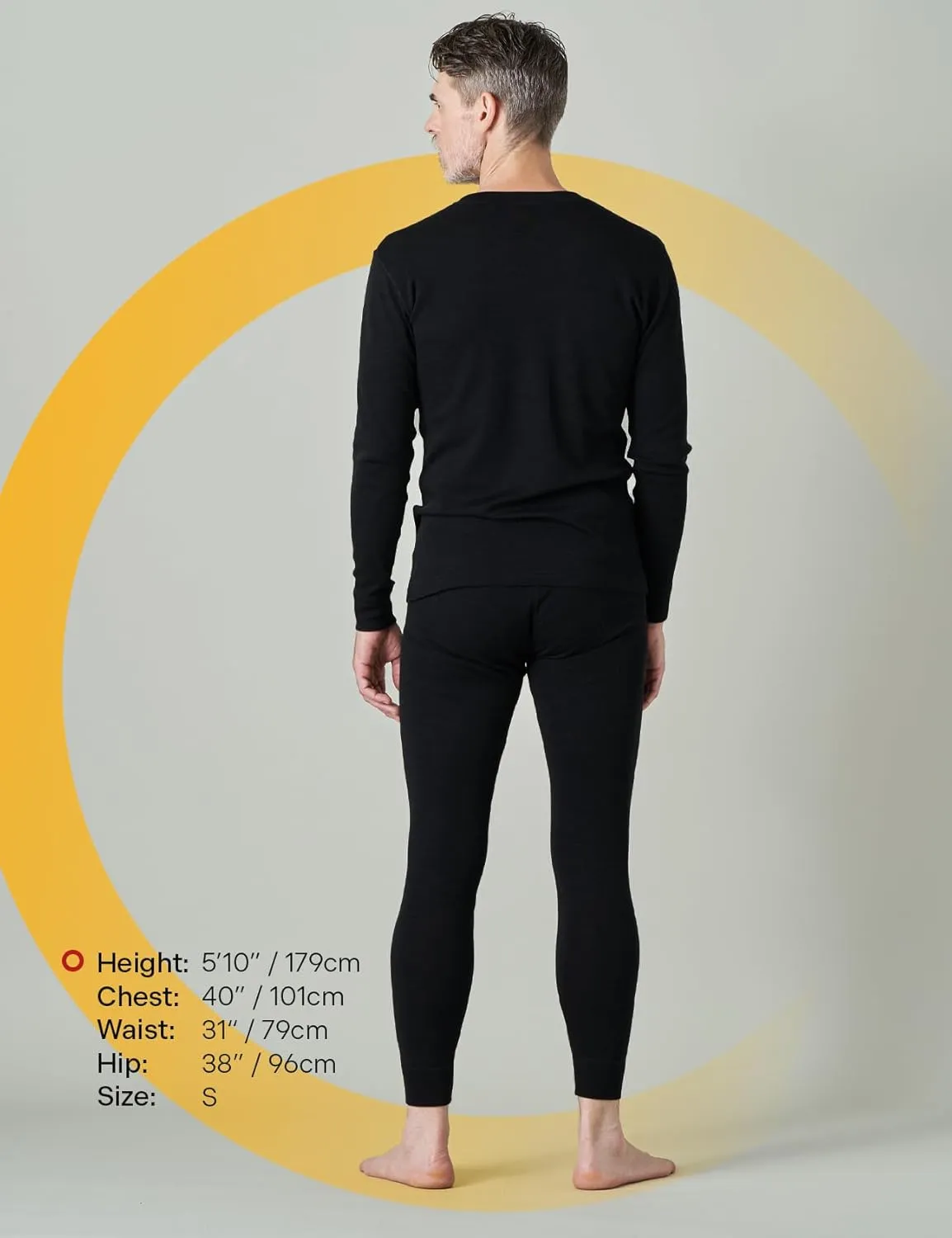 LAPASA Men's 100% Merino Wool Base Layer Set Lightweight Midweight Thermal Underwear Activewear Long John Top Bottom M31/M126