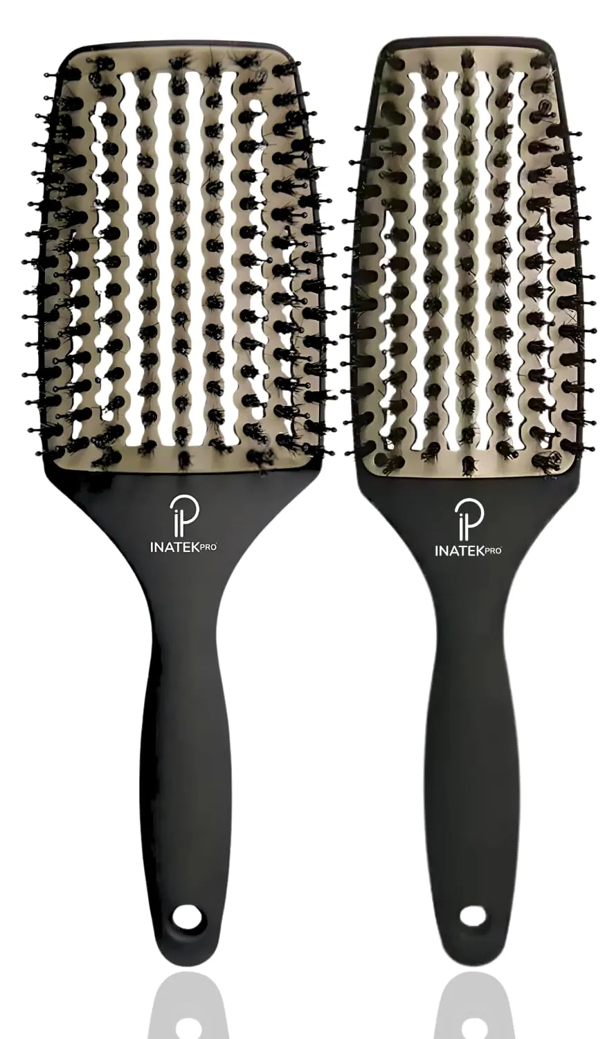 Large & Medium Hair Brush Set – Paddle Brush for Blow Drying   Vented Boar Bristle Hair Brush for Thick Hair