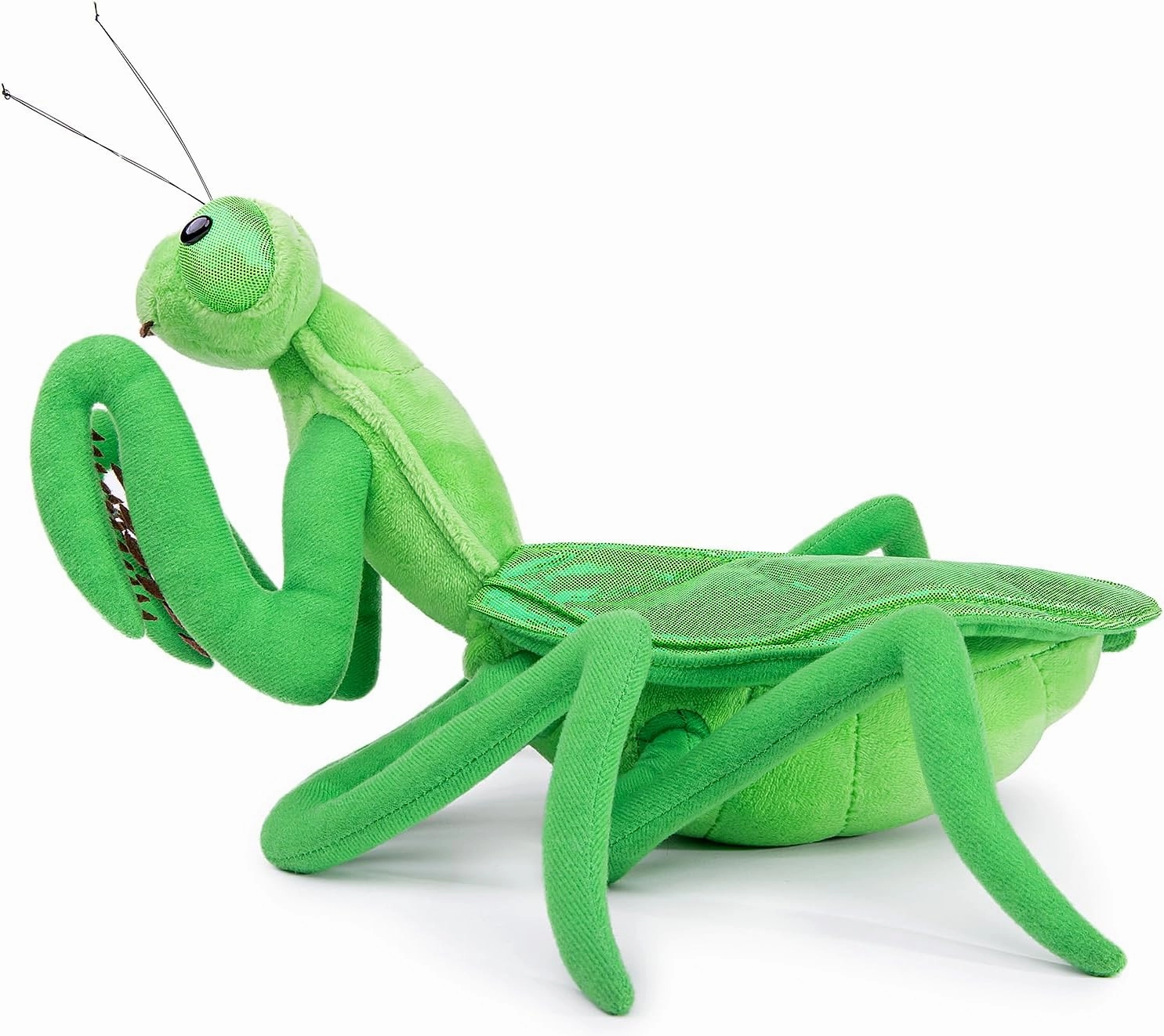 Large Green Mantis Plush Toy - Realistic Mantis Stuffed Animals 15in, Lifelike Soft Big Wings Insect Weigted Toys, Simulation Mantis Plushie Model Toy, Unique Plush Gift Collection for Kids