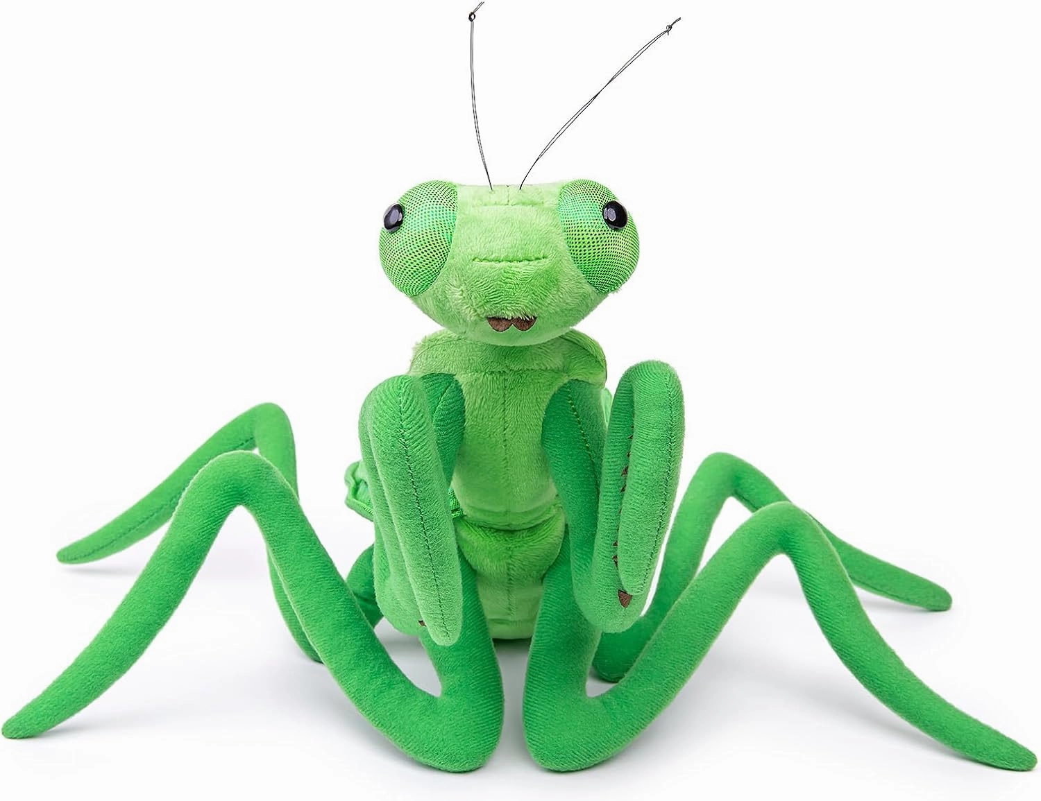 Large Green Mantis Plush Toy - Realistic Mantis Stuffed Animals 15in, Lifelike Soft Big Wings Insect Weigted Toys, Simulation Mantis Plushie Model Toy, Unique Plush Gift Collection for Kids