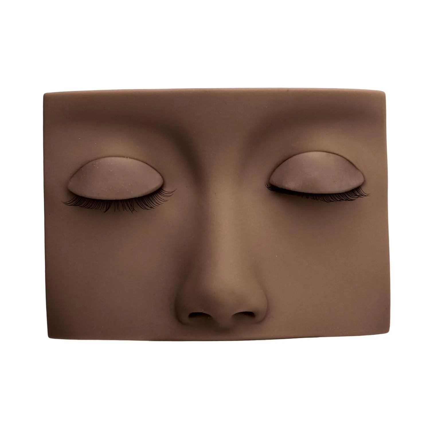 Lash Mannequin Head, Removable Silicone Replacement Eyelash Mannequin Head, Lash Extension Training Practice Head Eye Lash Extension for Lash Practice Makeup Eyelash Extensions (Dark Brown)