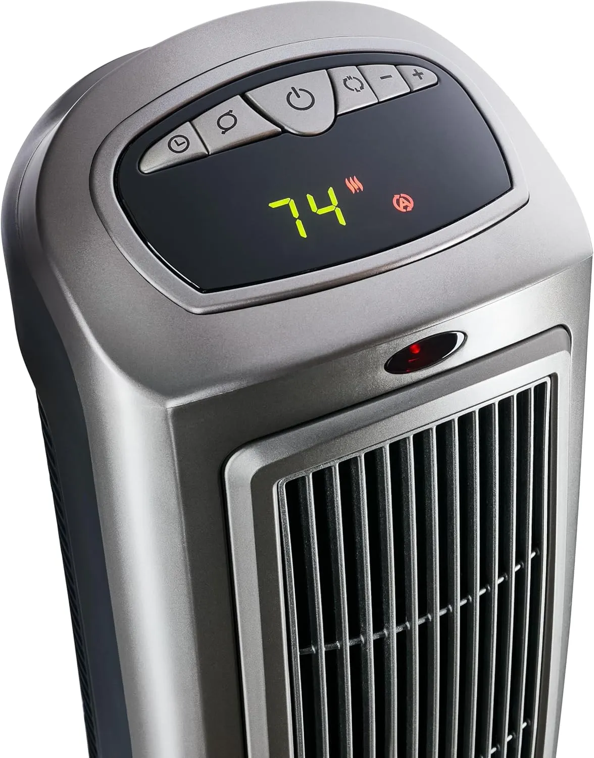 Lasko Oscillating Digital Ceramic Tower Heater for Home with Adjustable Thermostat, Timer and Remote Control, 23 Inches, 1500W, Silver, 755320, 8.5″L x 7.25″W x 23″H, Silver