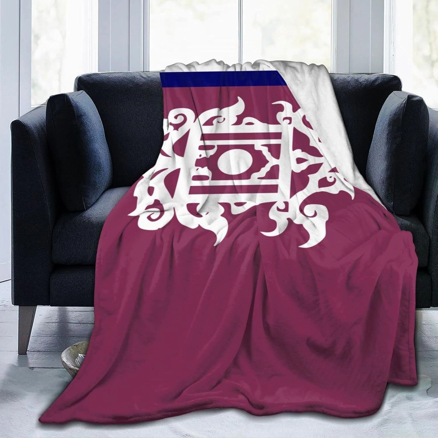 Late 19th Century Flag of Sulu Throw Blanket for Couch 40"x30" Soft Cozy Blanket Lightweight Flannel Blanket